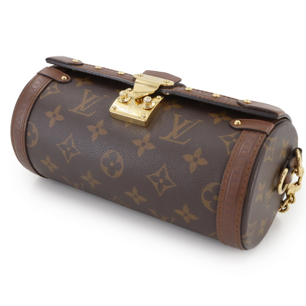 Louis Vuitton Monogram Leather Bag Trunk Shoulder Papillon Brown Brown - Picture 4 of 9
